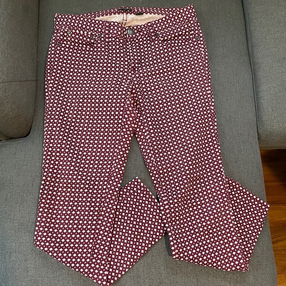J crew patterned stretch ankle jeans size 27
